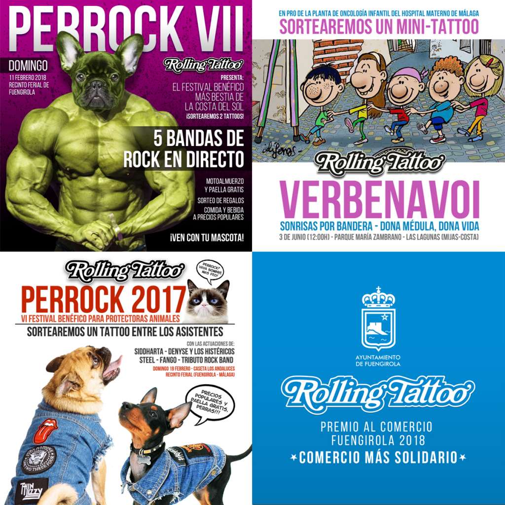 Campañas y eventos de promoción de la labor solidaria de Rolling Tattoo